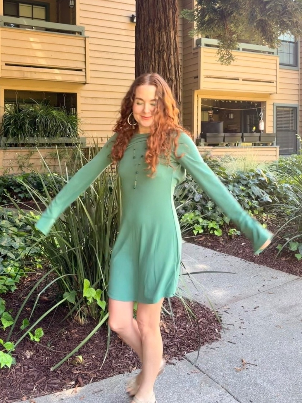 Green free people backless jersey dress XS NWT - Picture 5 of 6